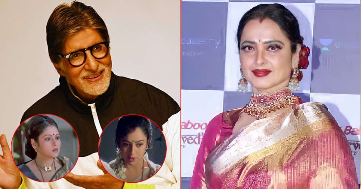 happy birthday rekha she dubbed for both actresses who played amitabh bachchans wives in sooryavansham 001